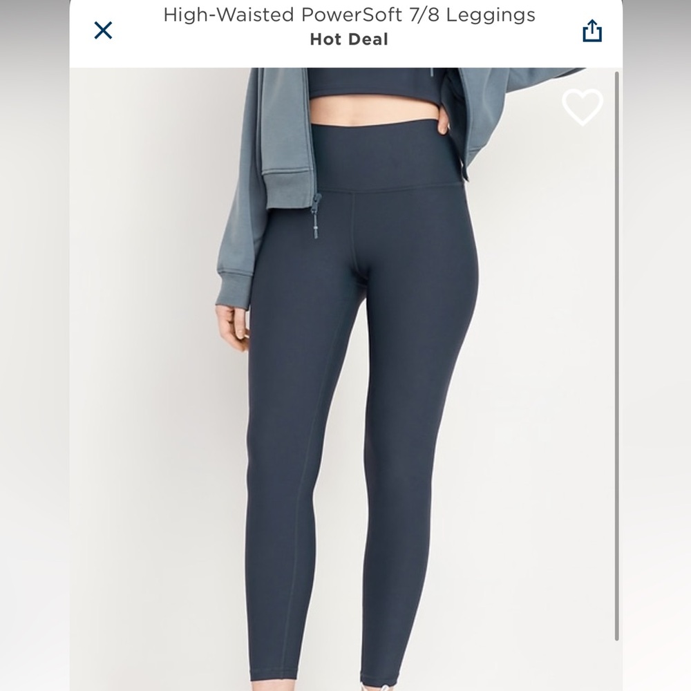 Old Navy High-Waisted PowerSoft 7/8 Leggings